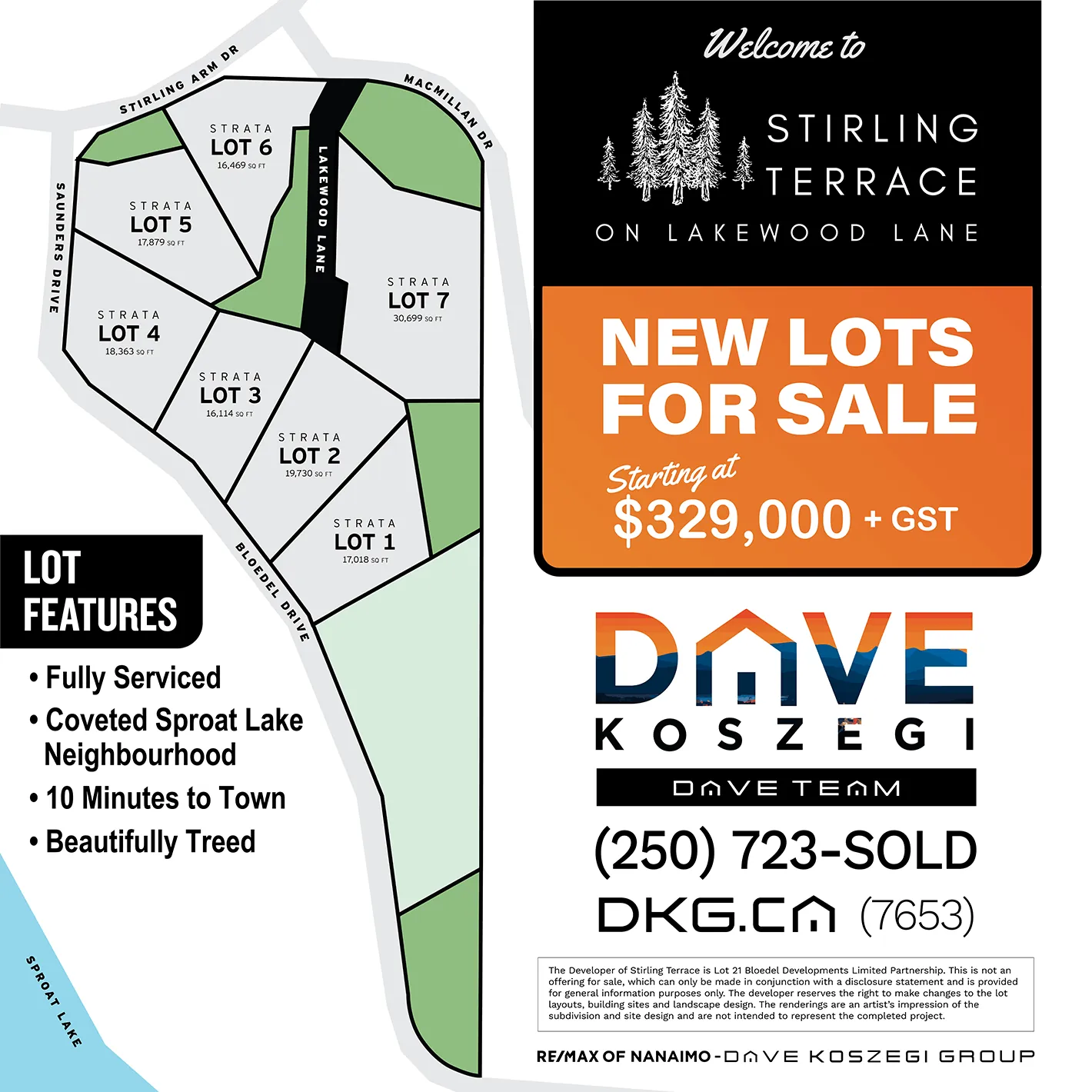 Stirling Terrace site map