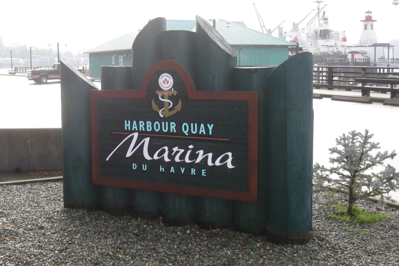 Harbour Quay Marina Sign, Port Alberni B.C.