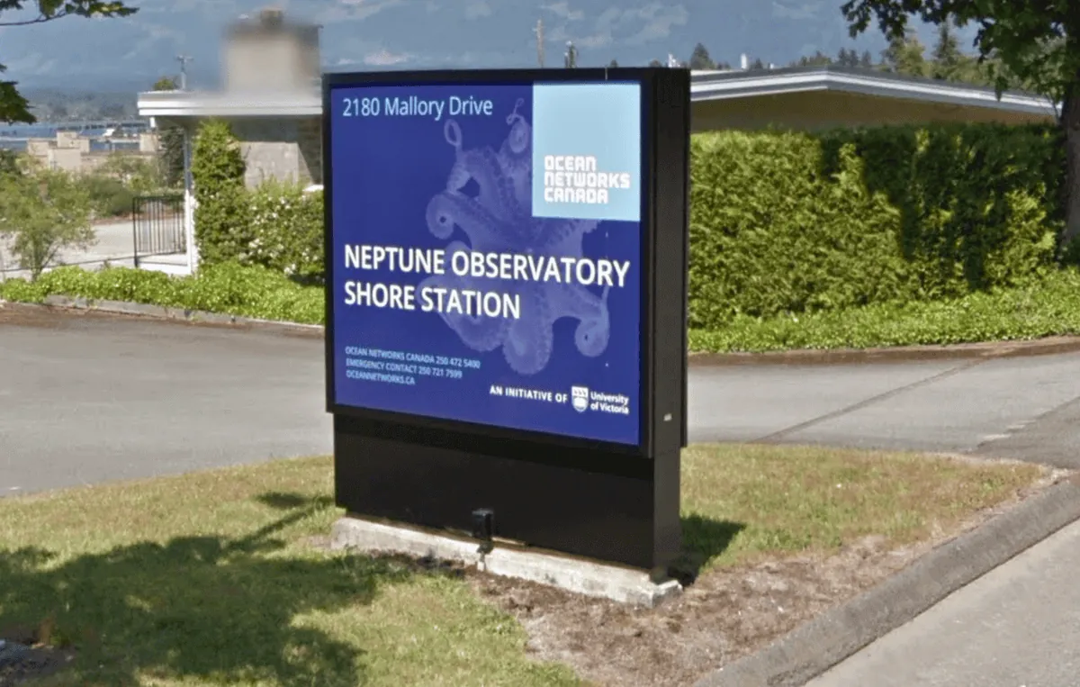 Ocean Networks Canada, Neptune Station - Illuminated Acrylic Sign