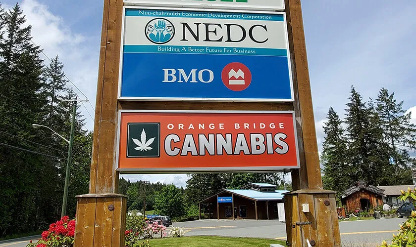 NEDC, BMO & Orange Bridge Cannabis - Illuminated Monument Signs