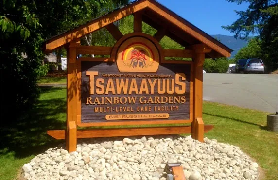 Tsawaayuus Rainbow Gardens Sign